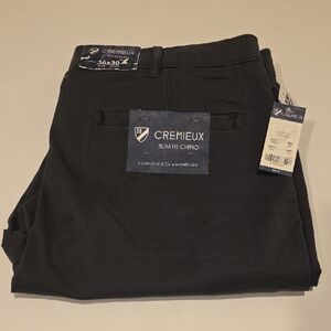 Daniel Cremieux Men's Dark Gray Slim Fit Chino Pants